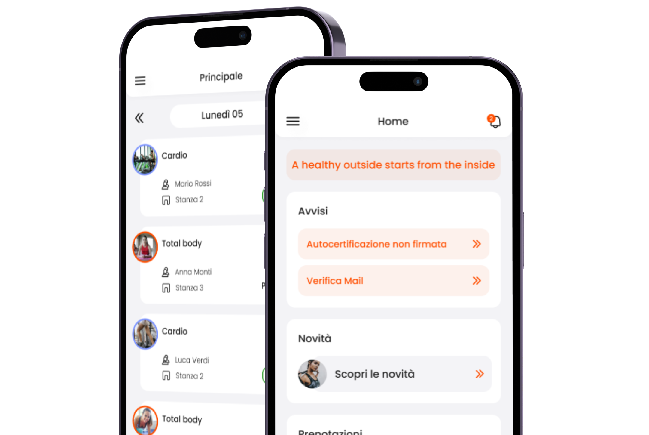 App Cliente — app mobile per i clienti della palestra